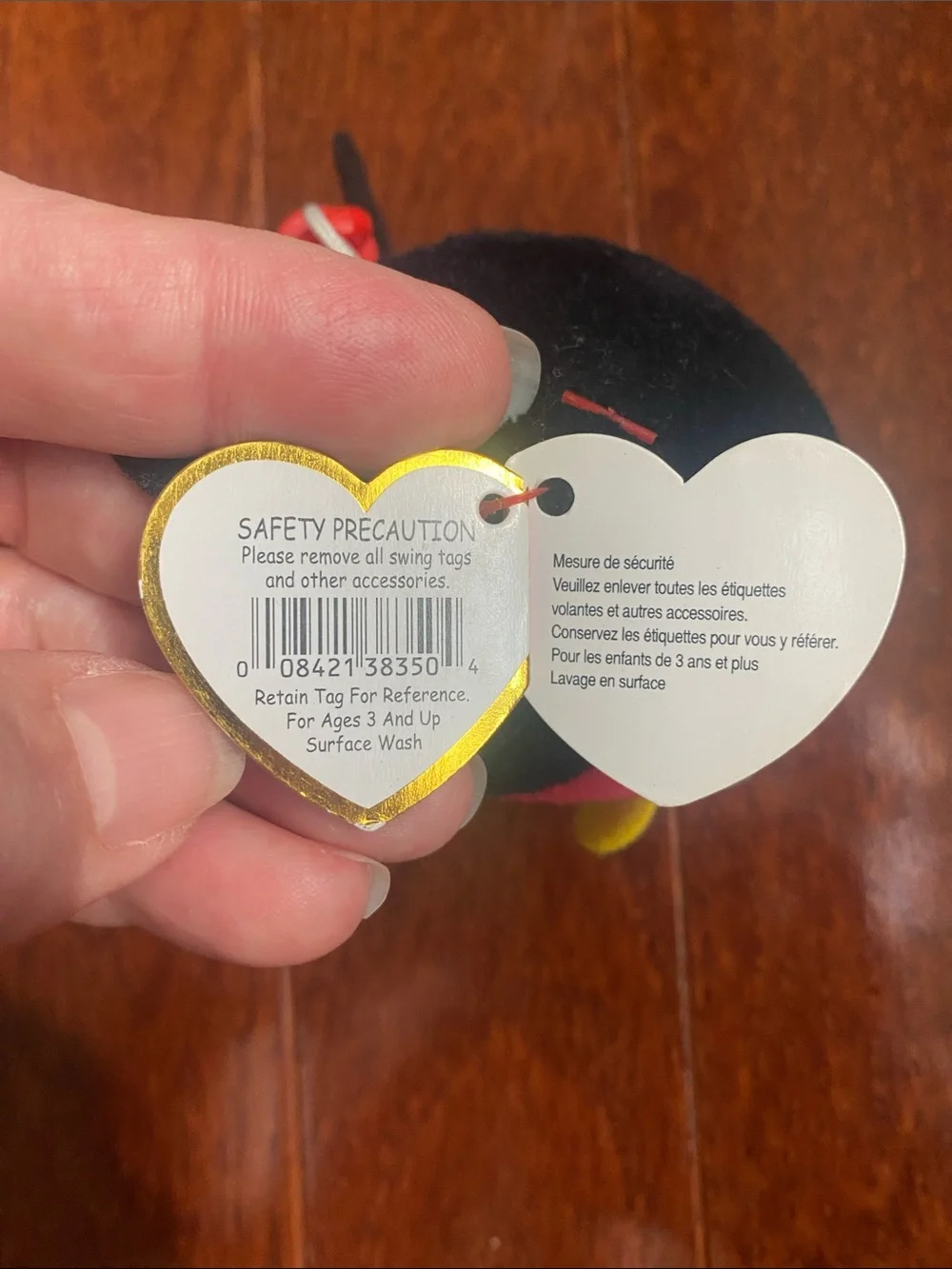 Ty Beanie Ballz Mickey Mouse Plastic Key Clip Plush Key Chain